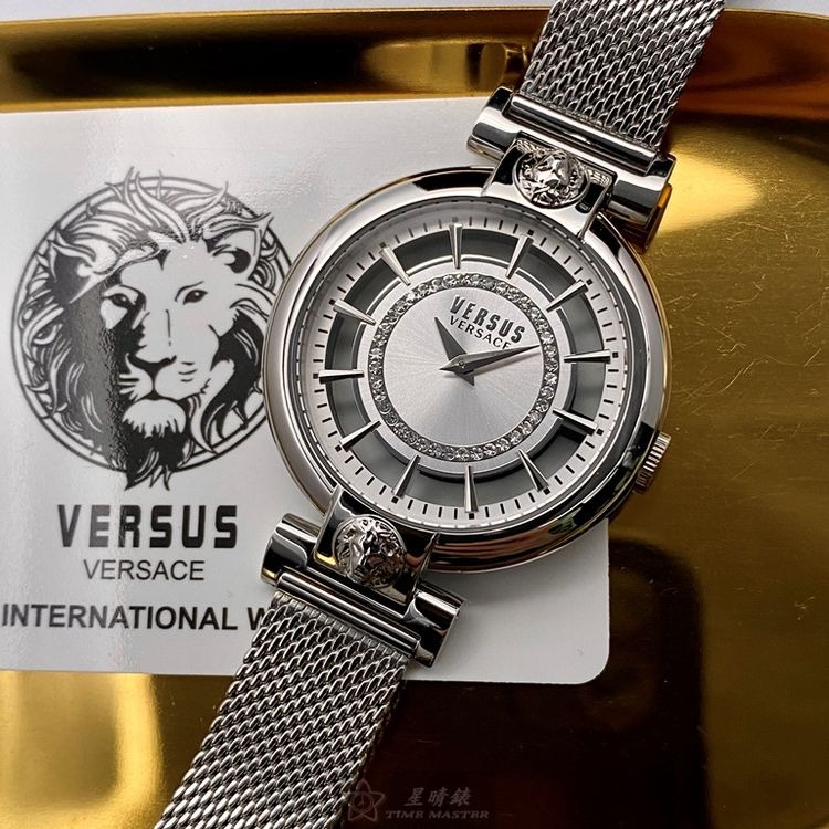 VERSUS VERSACE手錶,編號VV00020,36mm銀錶殼,銀色錶帶款◉20A004